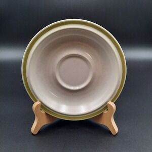 Vintage‎ Harvest Collection Stoneware Saucer 6" – Green Rim, Japan